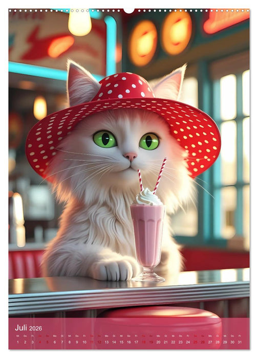 Naschkatzen – Süße Samtpfoten auf Kalorienjagd (CALVENDO Premium Wandkalender 2026)