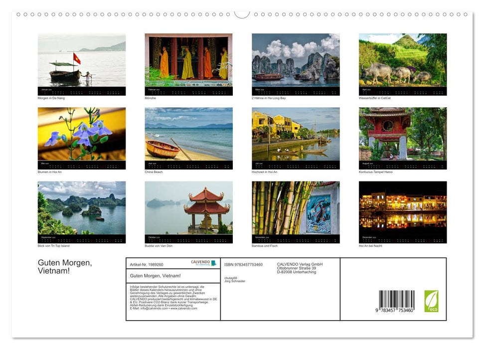 Guten Morgen, Vietnam! (CALVENDO Premium Wandkalender 2026)
