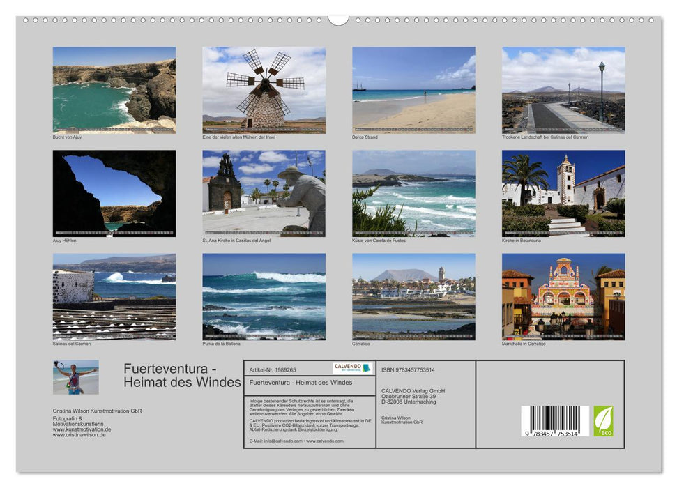 Fuerteventura - Heimat des Windes (CALVENDO Premium Wandkalender 2026)