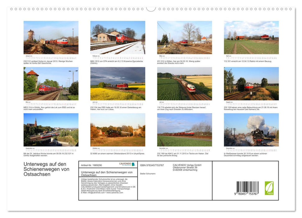 Unterwegs auf den Schienenwegen von Ostsachsen (CALVENDO Premium Wandkalender 2026)