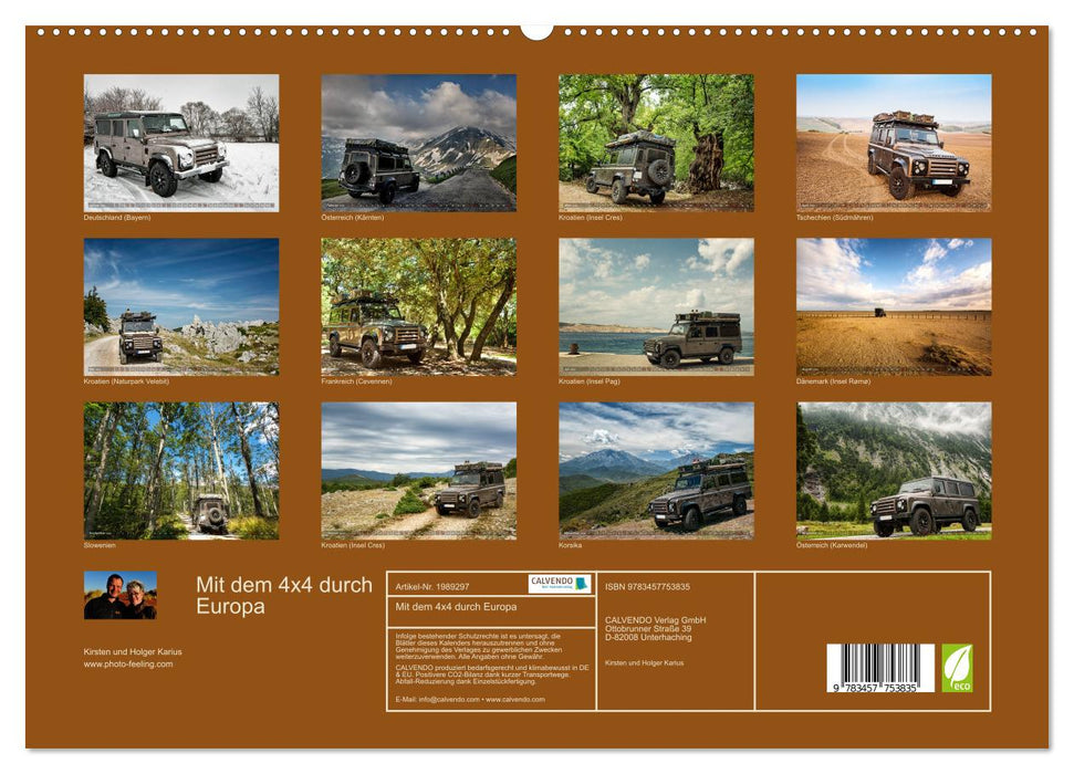 Mit dem 4x4 durch Europa (CALVENDO Premium Wandkalender 2026)