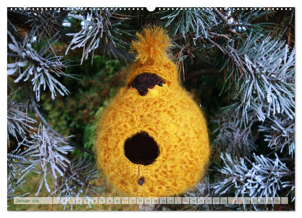 Häkelimpressionen - Gehäkelte Ideen für Haus und Garten (CALVENDO Premium Wandkalender 2026)