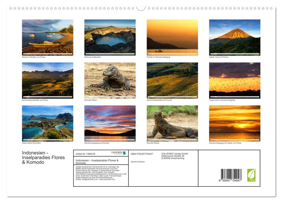 Indonesien - Inselparadies Flores & Komodo (CALVENDO Premium Wandkalender 2026)