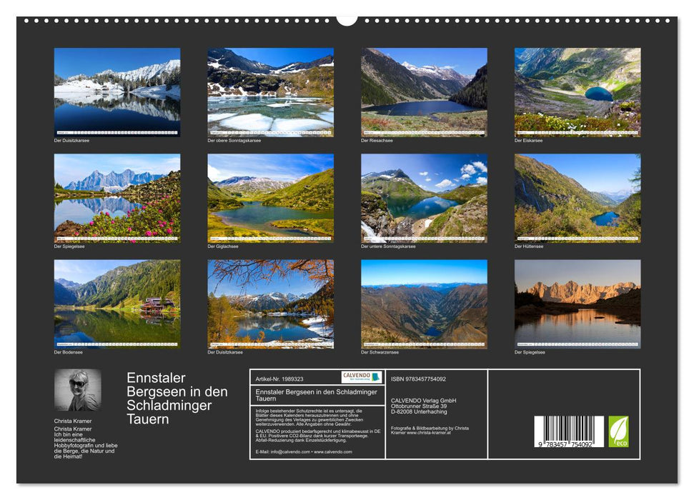 Ennstaler Bergseen in den Schladminger Tauern (CALVENDO Premium Wandkalender 2026)