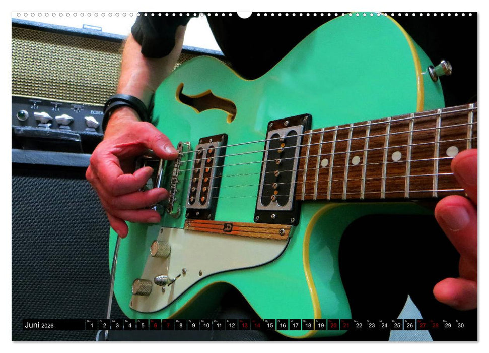 Gitarren und Amps - abgerockt (CALVENDO Premium Wandkalender 2026)