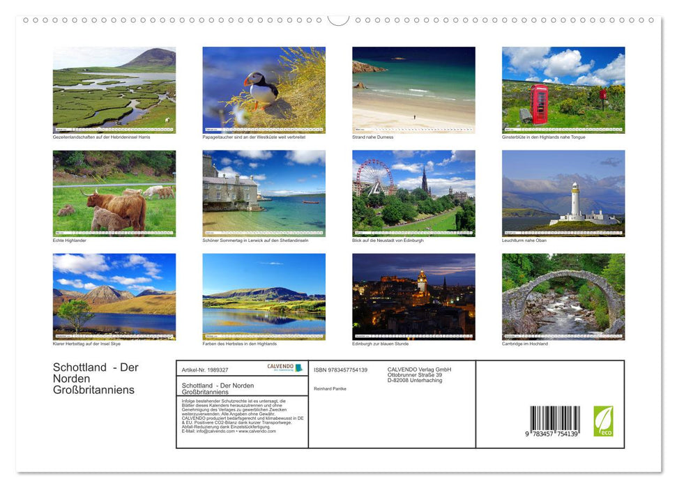 Schottland - Der Norden Großbritanniens (CALVENDO Premium Wandkalender 2026)