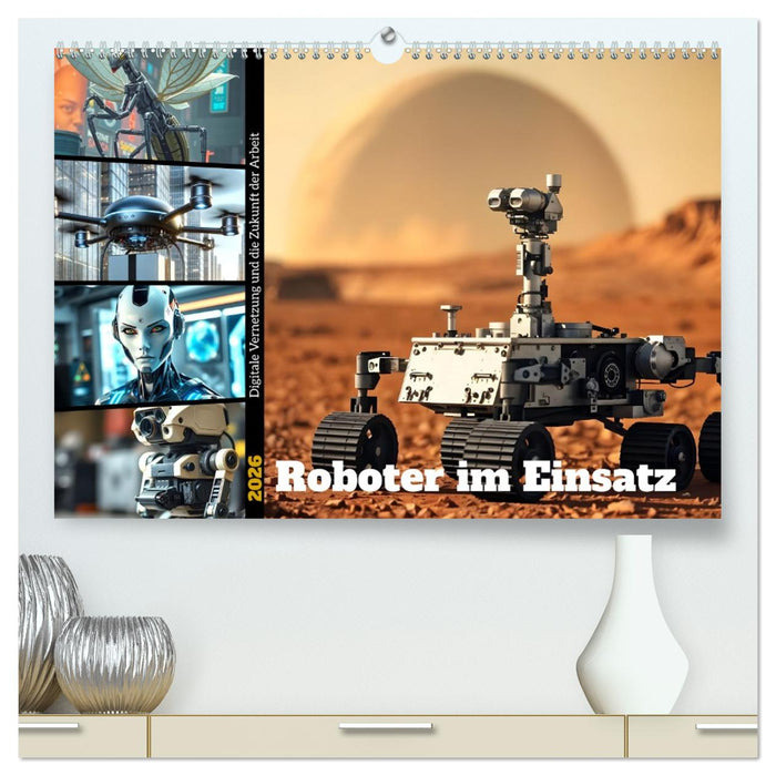 Roboter im Einsatz - Digitale Vernetzung und die Zukunft der Arbeit (CALVENDO Premium Wandkalender 2026)
