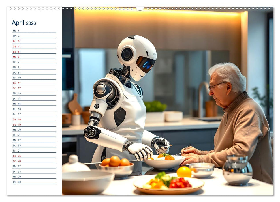 Roboter im Einsatz - Digitale Vernetzung und die Zukunft der Arbeit (CALVENDO Premium Wandkalender 2026)