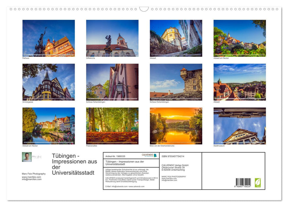 Tübingen - Impressionen aus der Universitätsstadt (CALVENDO Wandkalender 2026)