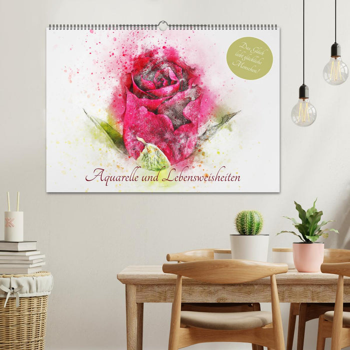 Aquarelle und Lebensweisheiten (CALVENDO Wandkalender 2026)