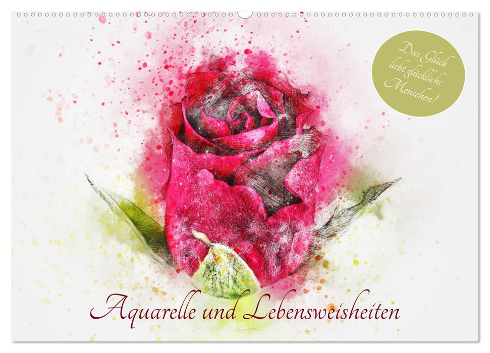 Aquarelle und Lebensweisheiten (CALVENDO Wandkalender 2026)