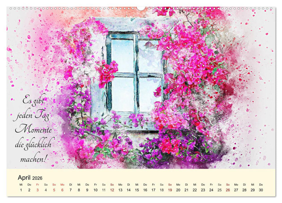 Aquarelle und Lebensweisheiten (CALVENDO Wandkalender 2026)