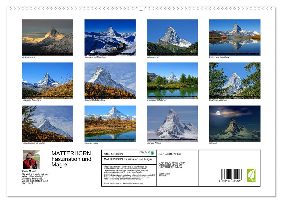 MATTERHORN. Faszination und Magie (CALVENDO Premium Wandkalender 2026)