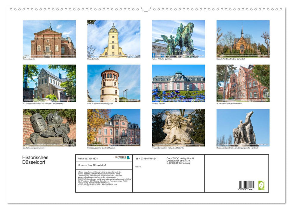 Historisches Düsseldorf (CALVENDO Wandkalender 2026)