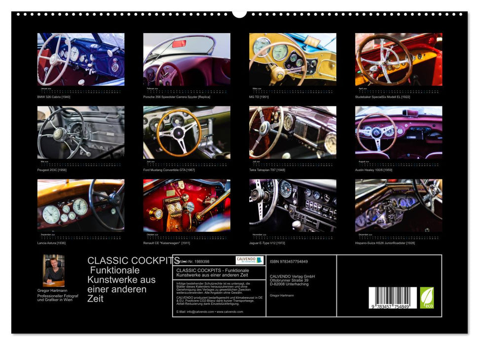 CLASSIC COCKPITS - Funktionale Kunstwerke aus einer anderen Zeit (CALVENDO Premium Wandkalender 2026)