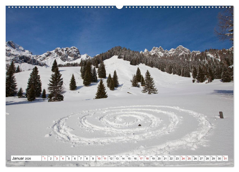 Kraftplätze in den Bergen (CALVENDO Premium Wandkalender 2026)