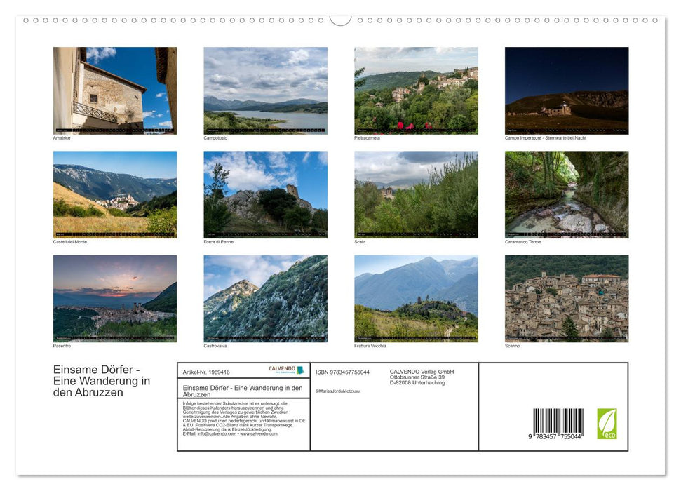 Einsame Dörfer - Eine Wanderung in den Abruzzen (CALVENDO Premium Wandkalender 2026)