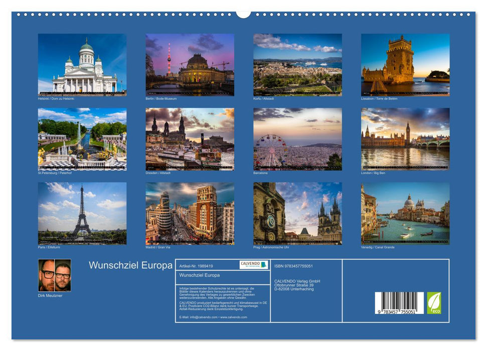 Wunschziel Europa (CALVENDO Premium Wandkalender 2026)