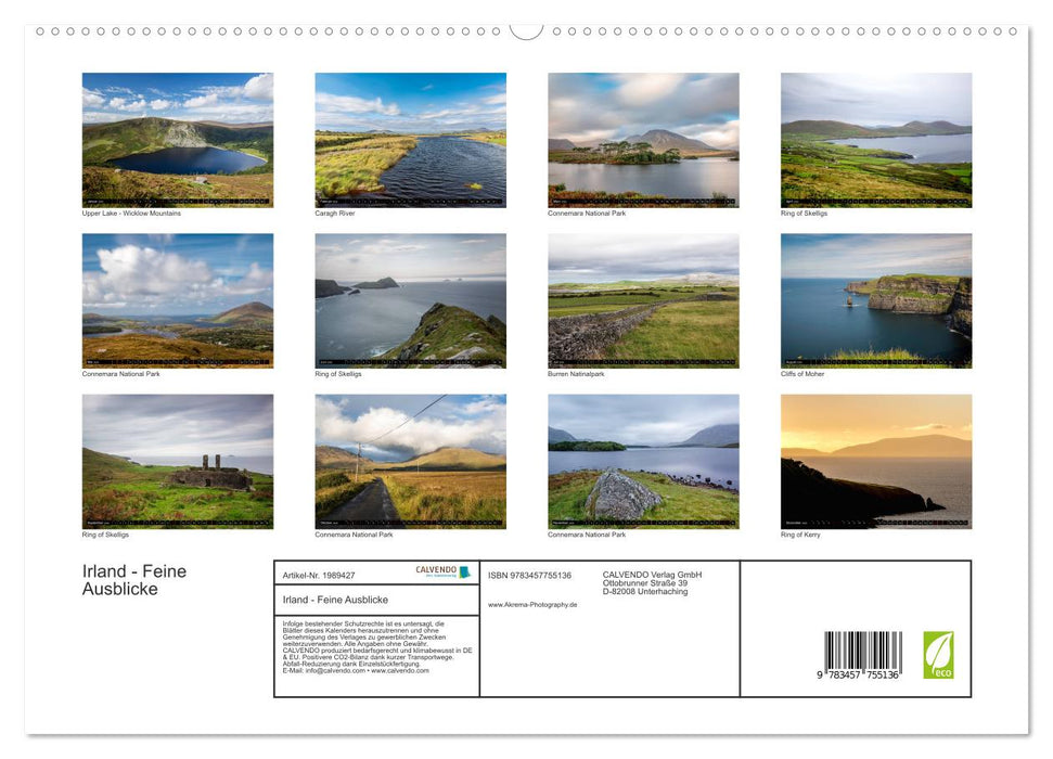 Irland - Feine Ausblicke (CALVENDO Premium Wandkalender 2026)