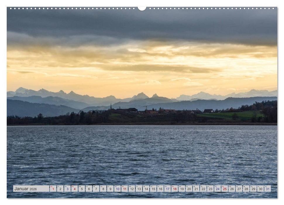 Der malerische Pfäffikersee (CALVENDO Premium Wandkalender 2026)