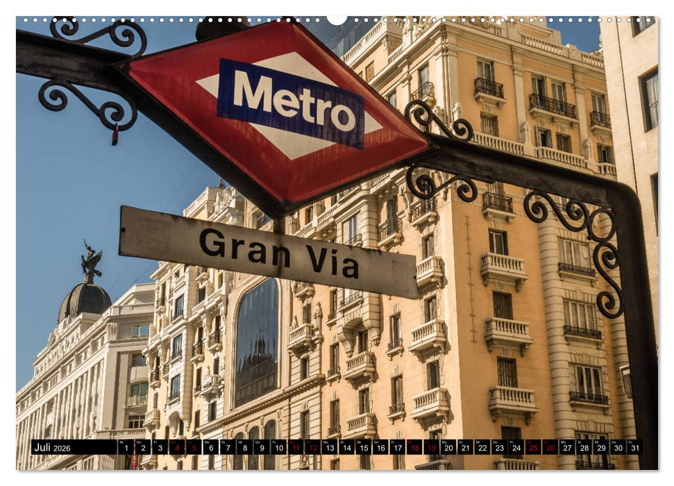 Madrid - Stadtansichten (CALVENDO Premium Wandkalender 2026)
