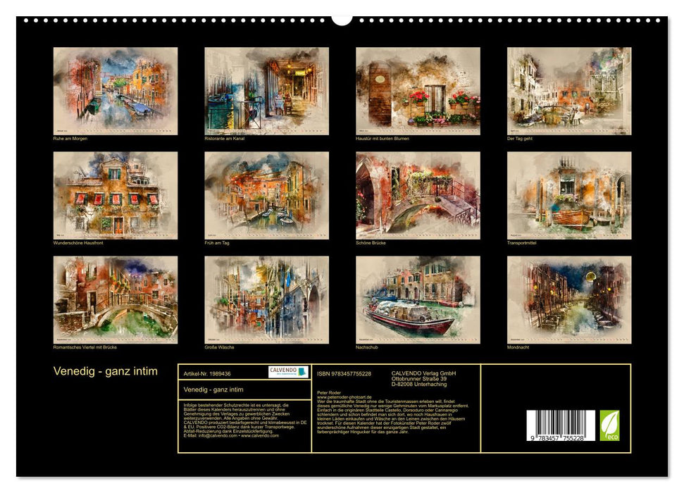Venedig - ganz intim (CALVENDO Premium Wandkalender 2026)