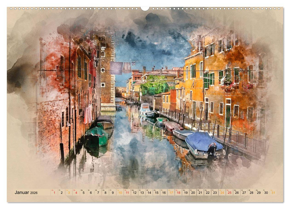 Venedig - ganz intim (CALVENDO Premium Wandkalender 2026)