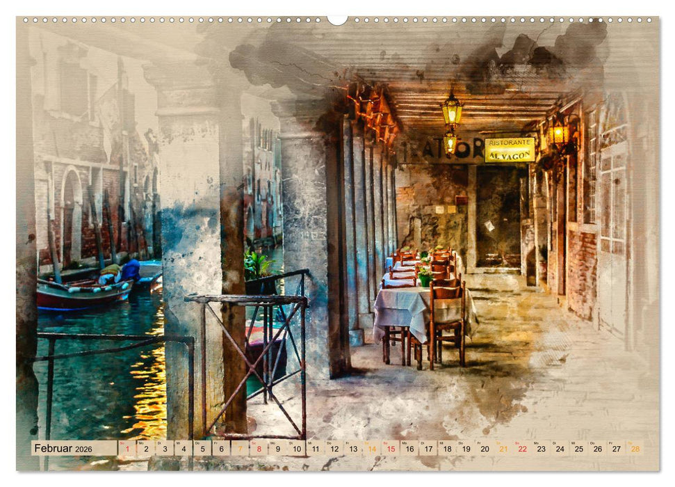 Venedig - ganz intim (CALVENDO Premium Wandkalender 2026)