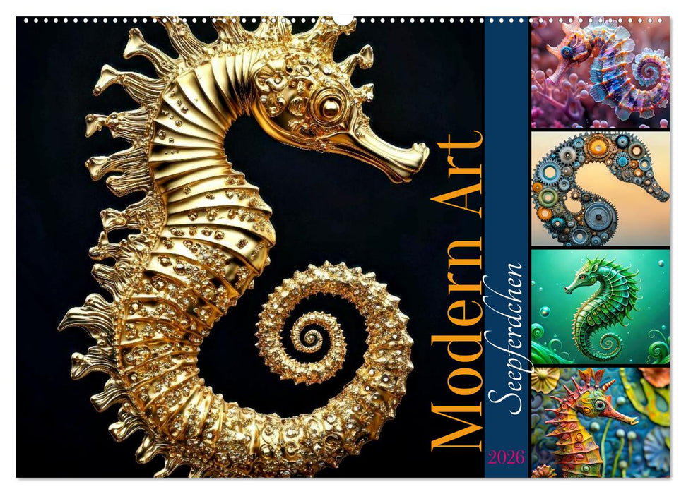 Seepferdchen - Modern Art (CALVENDO Wandkalender 2026)