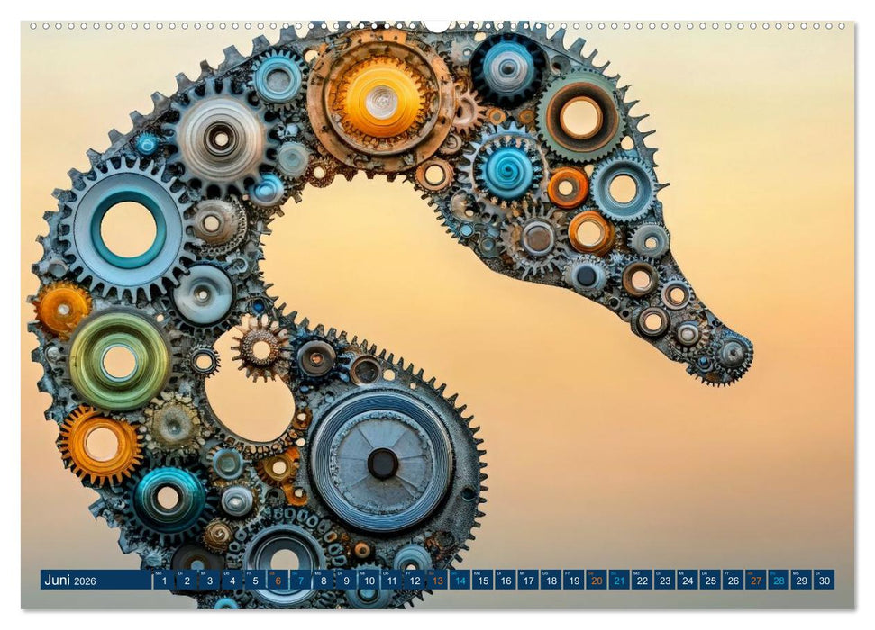 Seepferdchen - Modern Art (CALVENDO Wandkalender 2026)