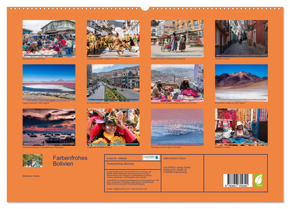 Farbenfrohes Bolivien (CALVENDO Premium Wandkalender 2026)