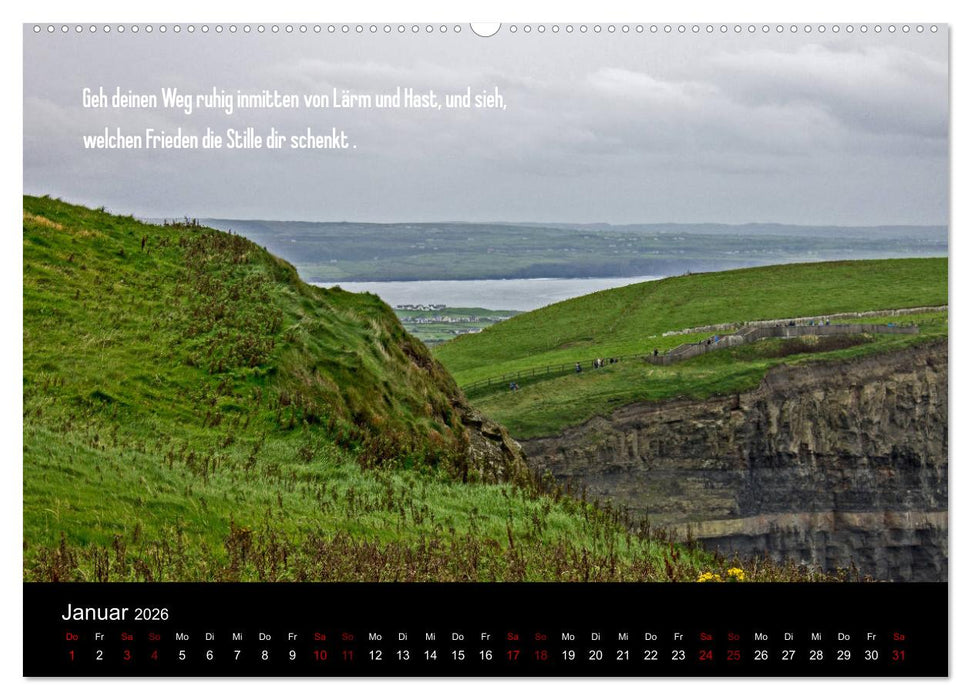 Irland - Irische Segenswünsche (CALVENDO Premium Wandkalender 2026)