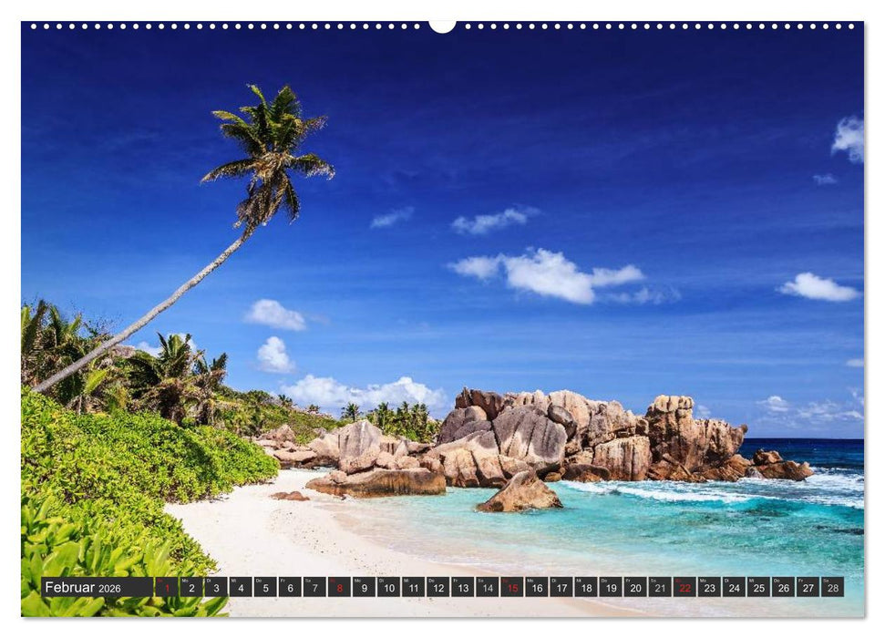 Seychellen – Traumstrände im Paradies (CALVENDO Premium Wandkalender 2026)