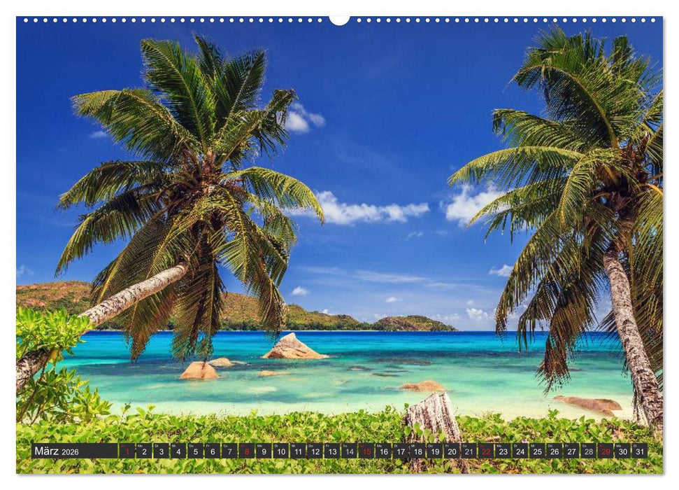 Seychellen – Traumstrände im Paradies (CALVENDO Premium Wandkalender 2026)