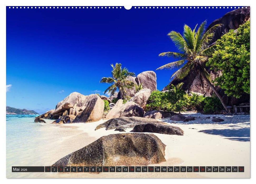 Seychellen – Traumstrände im Paradies (CALVENDO Premium Wandkalender 2026)