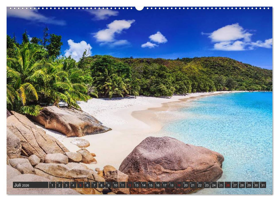 Seychellen – Traumstrände im Paradies (CALVENDO Premium Wandkalender 2026)