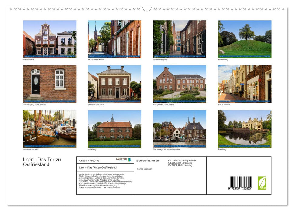 Leer - Das Tor zu Ostfriesland (CALVENDO Premium Wandkalender 2026)