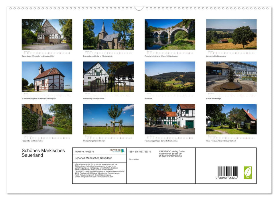 Schönes Märkisches Sauerland (CALVENDO Premium Wandkalender 2026)