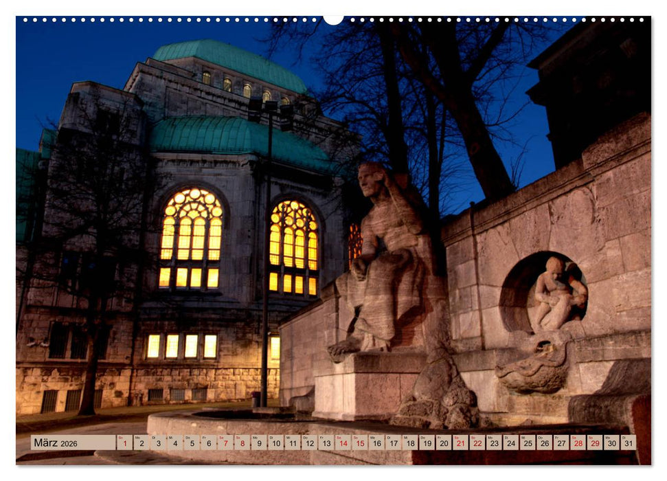 Essen Lichter der Nacht (CALVENDO Premium Wandkalender 2026)