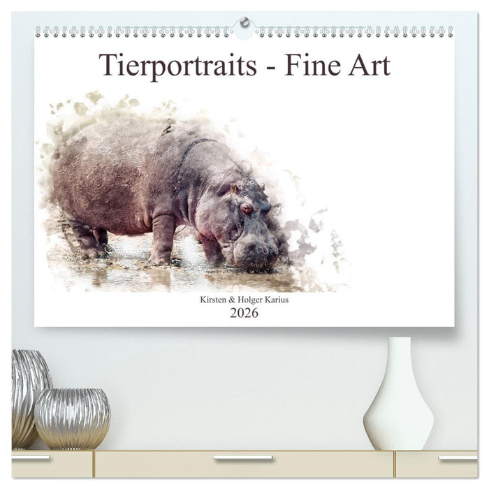 Tierportraits - Fine Art (CALVENDO Premium Wandkalender 2026)