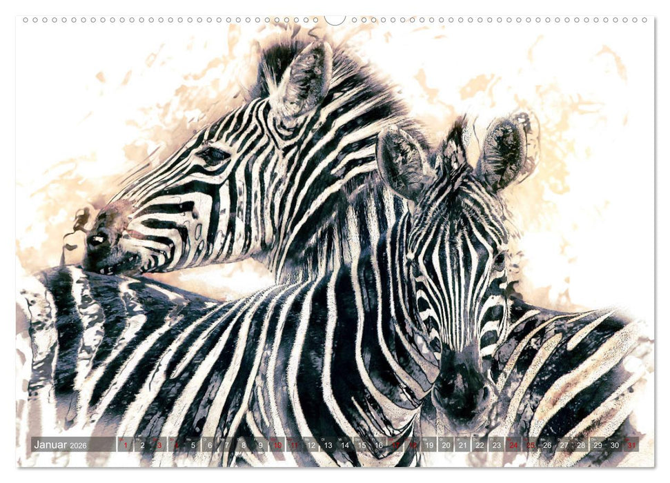 Tierportraits - Fine Art (CALVENDO Premium Wandkalender 2026)