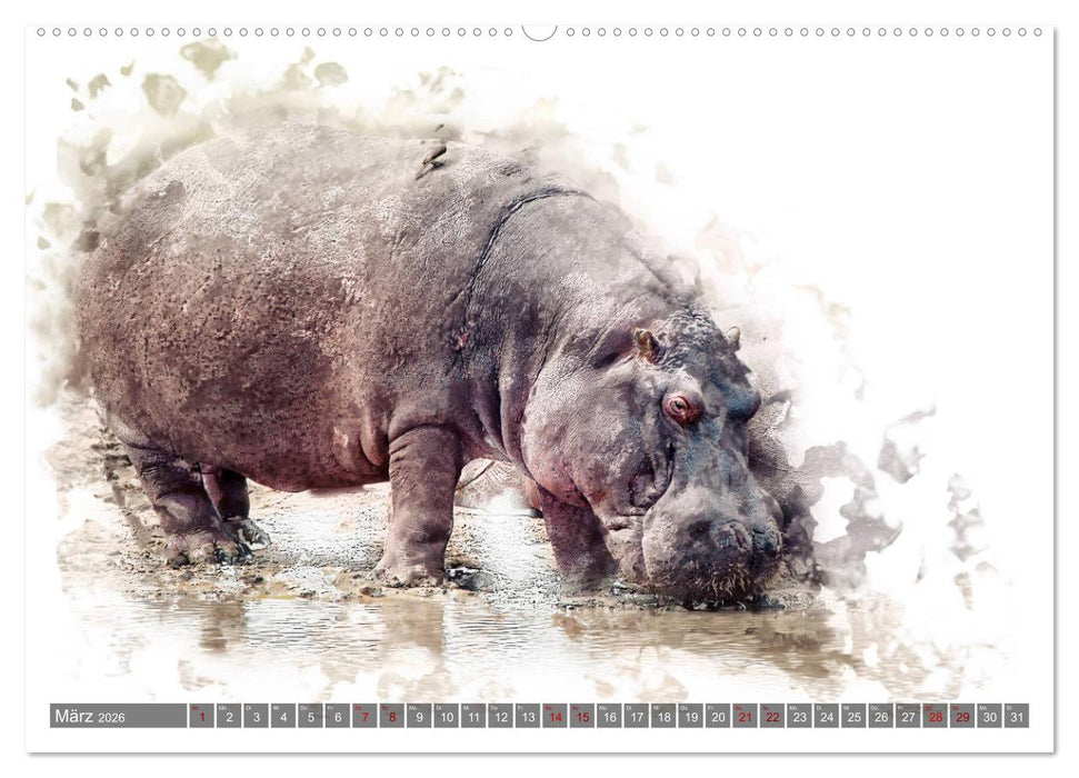 Tierportraits - Fine Art (CALVENDO Premium Wandkalender 2026)