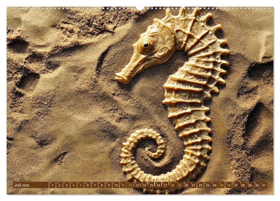 Seepferdchen - Modern Art (CALVENDO Premium Wandkalender 2026)