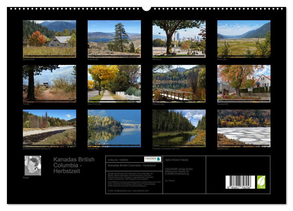 Kanadas British Columbia - Herbstzeit (CALVENDO Premium Wandkalender 2026)