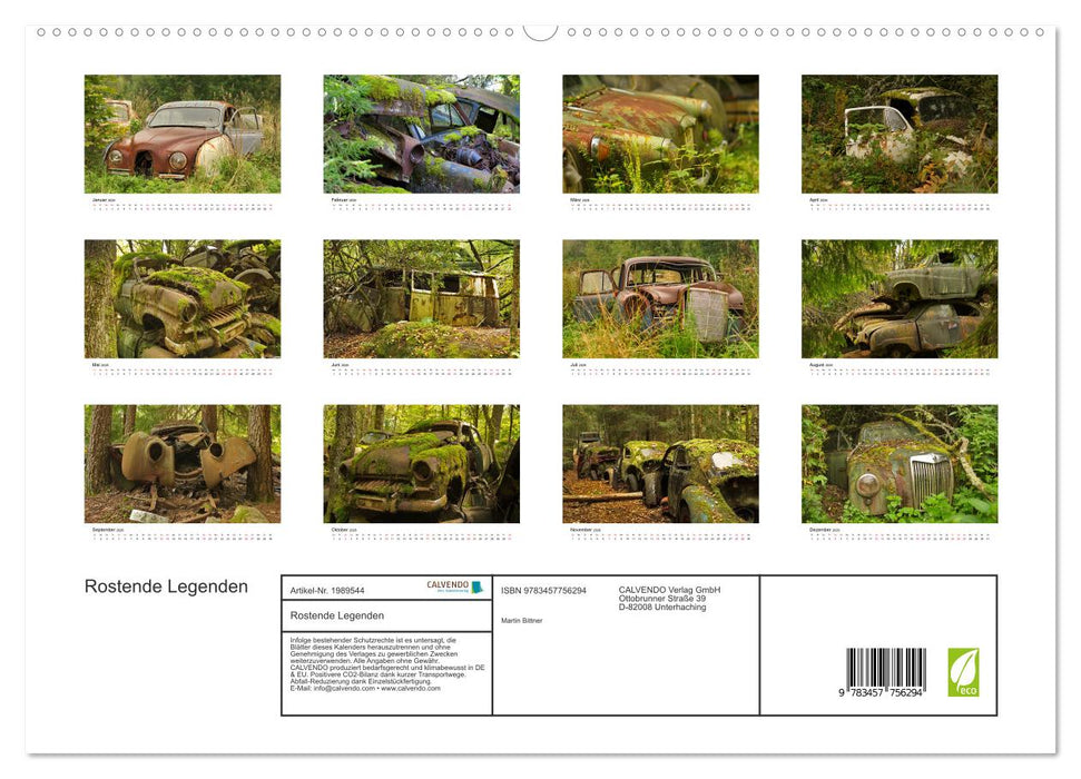 Rostende Legenden (CALVENDO Premium Wandkalender 2026)