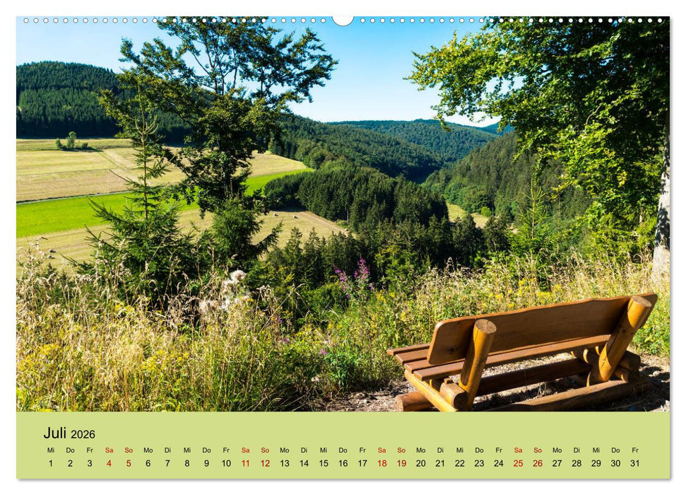 Pilgern im Waldecker Upland (CALVENDO Premium Wandkalender 2026)
