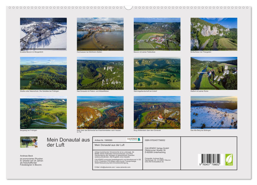 Mein Donautal aus der Luft (CALVENDO Wandkalender 2026)