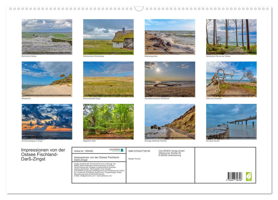 Impressionen von der Ostsee Fischland-Darß-Zingst (CALVENDO Wandkalender 2026)