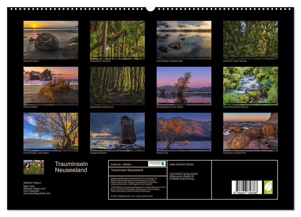 Trauminseln Neuseeland (CALVENDO Premium Wandkalender 2026)