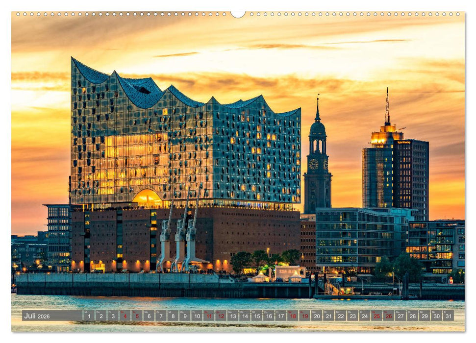 Hamburg City Vibes (CALVENDO Premium Wandkalender 2026)
